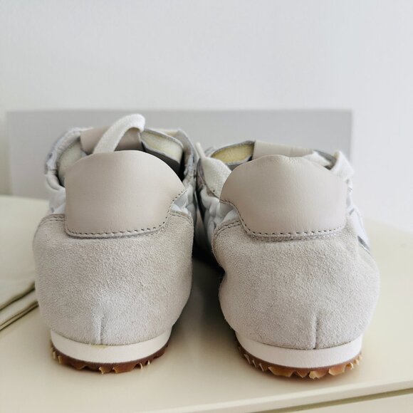 Loewe Ballet Runner Mixed Leather Soft White Low Top Sneakers Logo Runner - Picture 3 of 8